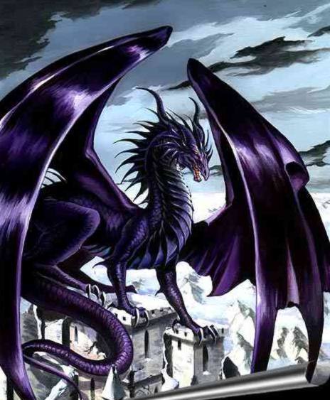 Purple dark dragon
